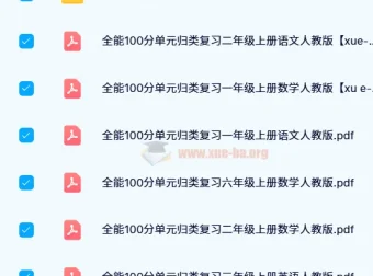 【24春】红逗号全能100分单元归类复习（1-6年级上下册）人教版