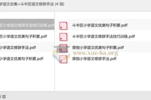 荣恒小学语文合集与斗半匠语文修辞手法专项训练资料
