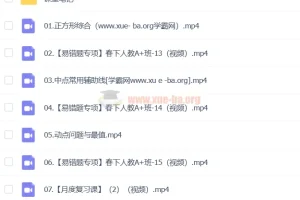 李爽数学2024初二数学A+春季班下 系统课程资料