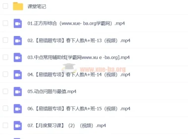 李爽数学2024初二数学A+春季班下 系统课程资料