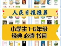 1-9年级必读经典书目149本，人民日报推荐书单，高清PDF电子版