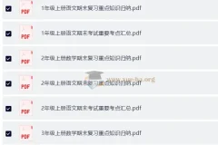 1-6年级小学语文数学英语 重点知识归纳与考试要点汇总