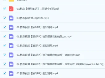 林森化学 2024高一化学A+春季班课程资源