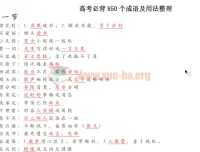 2022高考语文必背成语高效识记与用法整理（18页PDF资料）