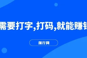 打字打码副业实操教程，碎片时间轻松增收