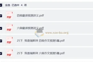 2025年12月大学英语四六级 瑞思拜作文翻译预测讲义
