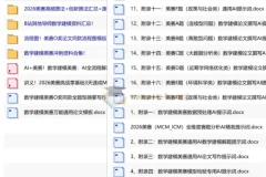 2026美赛备战冲刺：数学建模全流程资料与算法代码合集