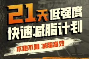 猫叔：21天低强度无跑跳高效减脂，简单实用的居家训练计划