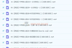 2024中考英语语法一本通：核心考点精讲视频合集