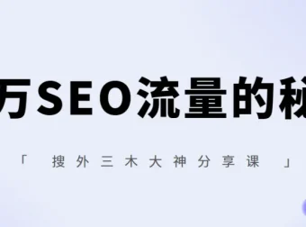 搜外三木SEO实战课：百万流量背后的关键词策略与内容布局