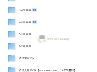 小学英语语法专题学习资料包：1-6年级考点全覆盖