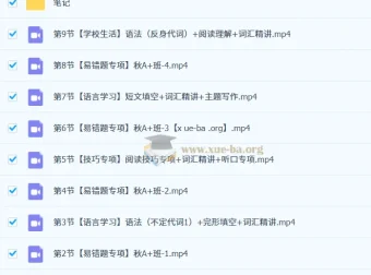 2024-2025学年 初二英语A+班（24年秋上·全国通用版）万雨露 视频课程+课堂笔记