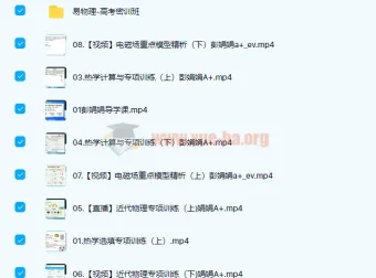 高中物理 彭娟娟2022届高考物理冲顶班二轮复习联报 春季班
