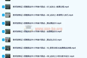 中小学美术面试说课试讲通关班14讲（辅助资料第一套）