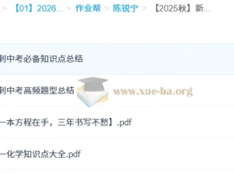 陈锐宁2025秋新高一化学目标清北班（必修1）同步课程资料