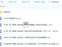 2027高三高考历史 刘莹莹 一轮暑假班 系统复习课程