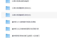 董宇辉英语课程合集：高中同步班课与高考真题解析全收录