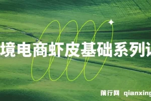 跨境电商虾皮基础系列课程：从开店入驻到运营推广的全流程实战教学