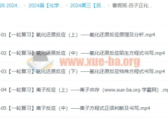 2024高三化学一轮复习 吕子正化学暑假班 氧化还原与离子反应专题精讲