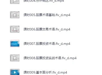 零基础炒股入门到精通 158课系统视频教程