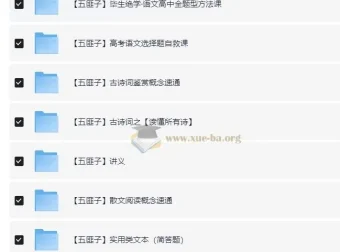 中文系五匪子高中语文全套课程 全题型方法精讲