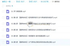 2027高三高考地理 王群 暑假班 重构体系专题课