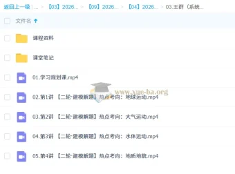 王群高中地理2026高三二轮系统寒假班 高考地理建模解题专项突破