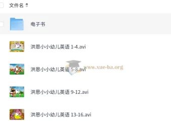 洪恩小小幼儿英语全套启蒙资源 含动画视频与配套电子书