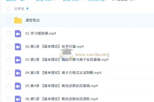 2027高三高考化学 康冲 暑假班（A+）系统课程