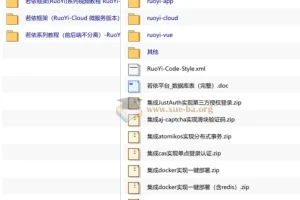 若依框架全套视频教程：RuoYi-Vue前后端分离、微服务Cloud及经典版实战合集