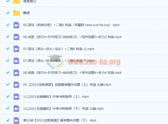 林淼2021春初三英语春季尖端班12讲全收录含课堂笔记