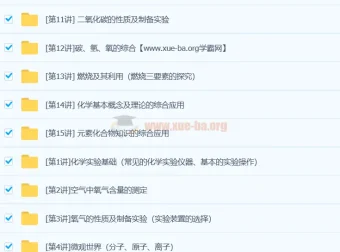 初中化学初三上学期拓展提高（秋季）15讲全 江成主讲