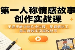 第一人称情感故事制作全流程实操课，高流量易变现新手赛道