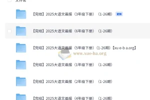 快乐学习报2025大语文知识画报·1-6年级下册全26期合集