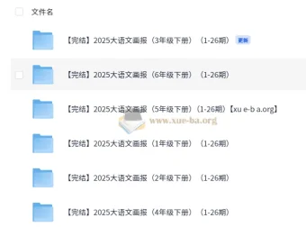 快乐学习报2025大语文知识画报·1-6年级下册全26期合集