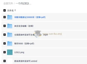 英语词汇量突破20000：象形记忆+词根词缀+美语发音全套学习资料