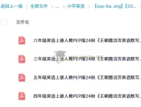 2024秋王朝霞活页英语默写 人教PEP版3-6年级上册PDF