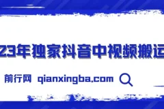 2023抖音中视频搬运实操计划，模板化操作轻松上手，小白也能稳定日入300+