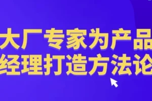 大厂产品经理方法论：腾讯百度实战经验体系化课程