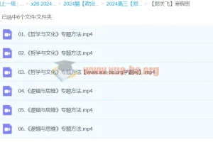 2024高三政治二轮复习 郑关飞寒假班 专题精讲