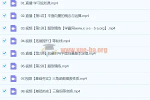 2024高一数学寒假提升 刘天麒A+班同步讲义与精讲视频