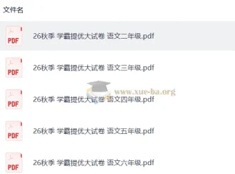 2027经纶学霸·5星学霸提优大试卷（2-6年级语文上册）电子版合集
