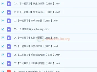 2024春下初三政治A+班 韦墨 二轮复习专题课程