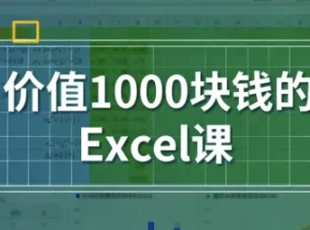 价值1000块钱的Excel课：从入门到进阶的实战技能大全