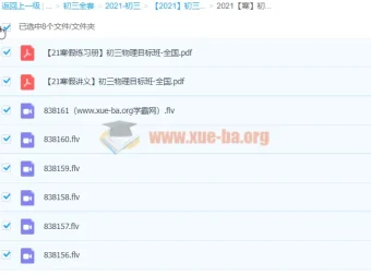2021寒假初三物理杜春雨目标班课程含讲义练习册