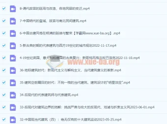 王受之教授《世界建筑史（现代篇）》36集全：从新艺术到解构主义的百年演进