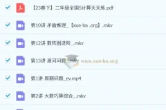2023春二年级数学S班杨景羽课程 含讲义与计算天天练