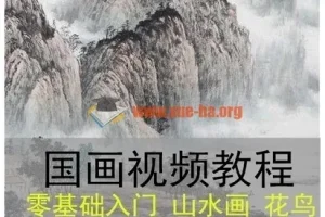 国画视频培训教程自学高清零基础教学入门花鸟山水画水墨技法设计