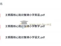 王朝霞小学语文数学英语核心知识集锦 三科PDF汇总