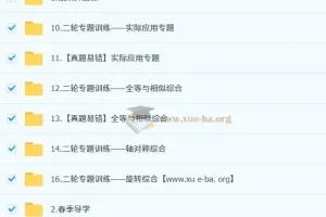2025魏爽初三数学中考培训班 春上·苏科版·A+ 讲义视频全收录